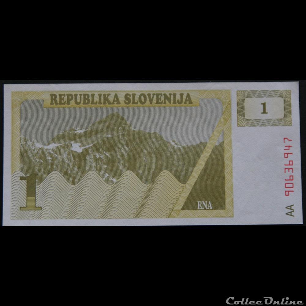 billets europe slovenie 1 tollar