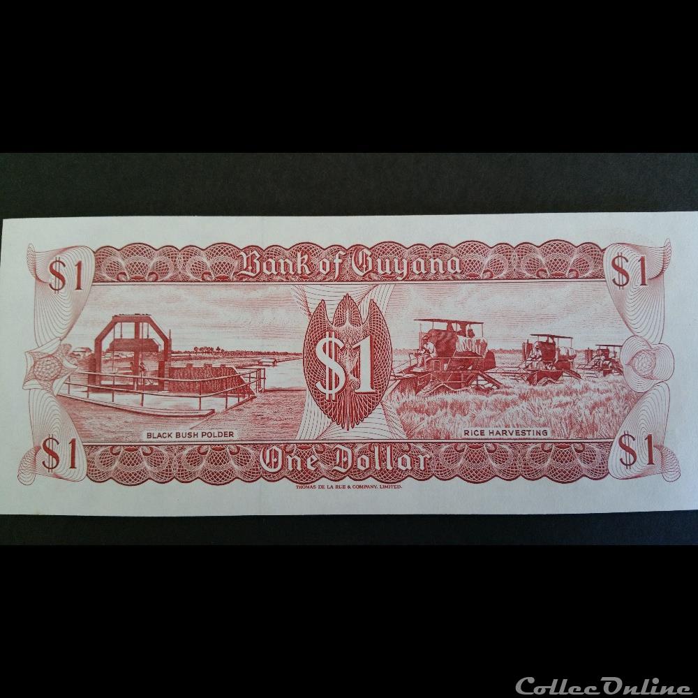 1 dollar Guyana 1992 billet amerique du sud 1 dollar guyana 1992