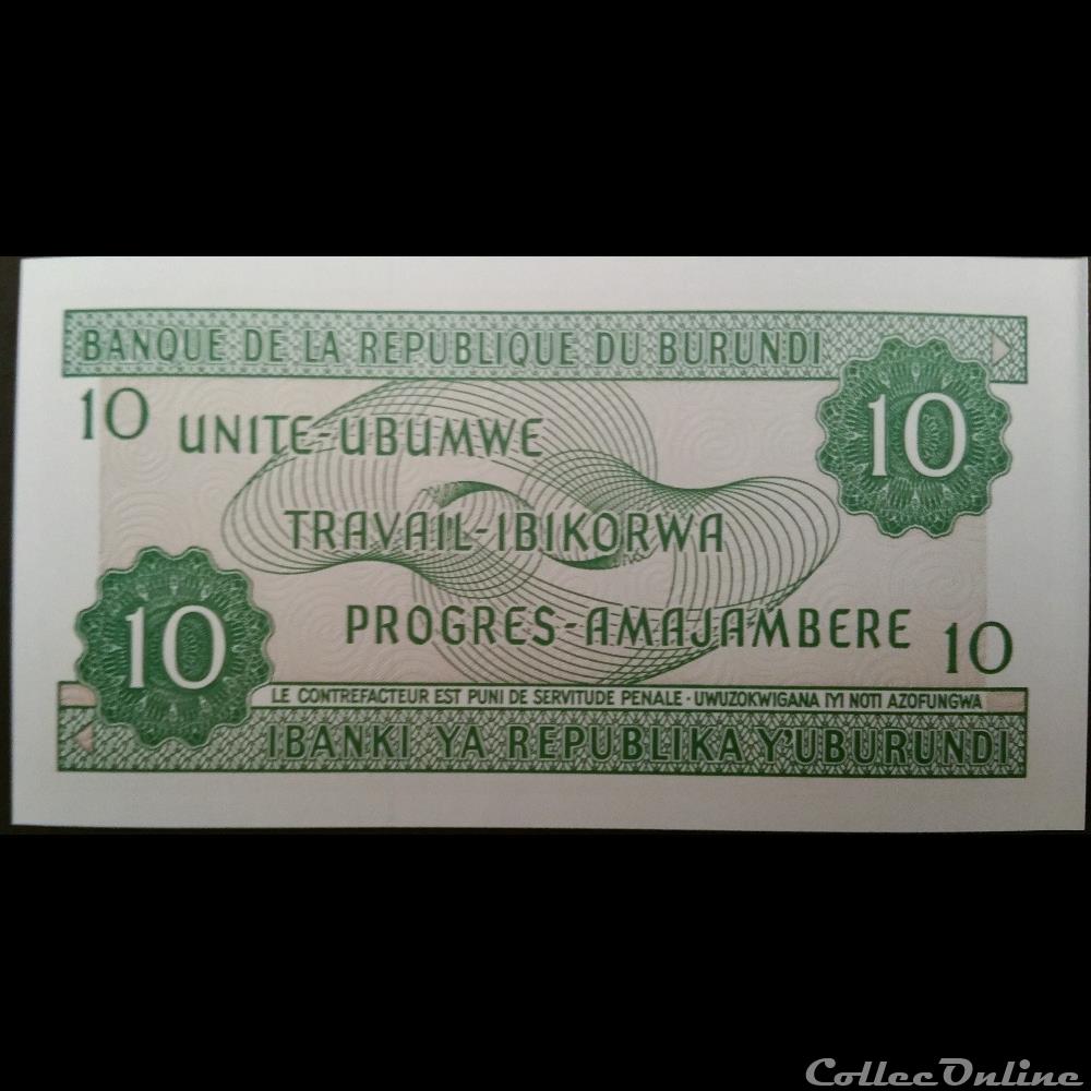 10 Francs 01-11-2007 billet afrique burundi 10 francs 01 11 2007