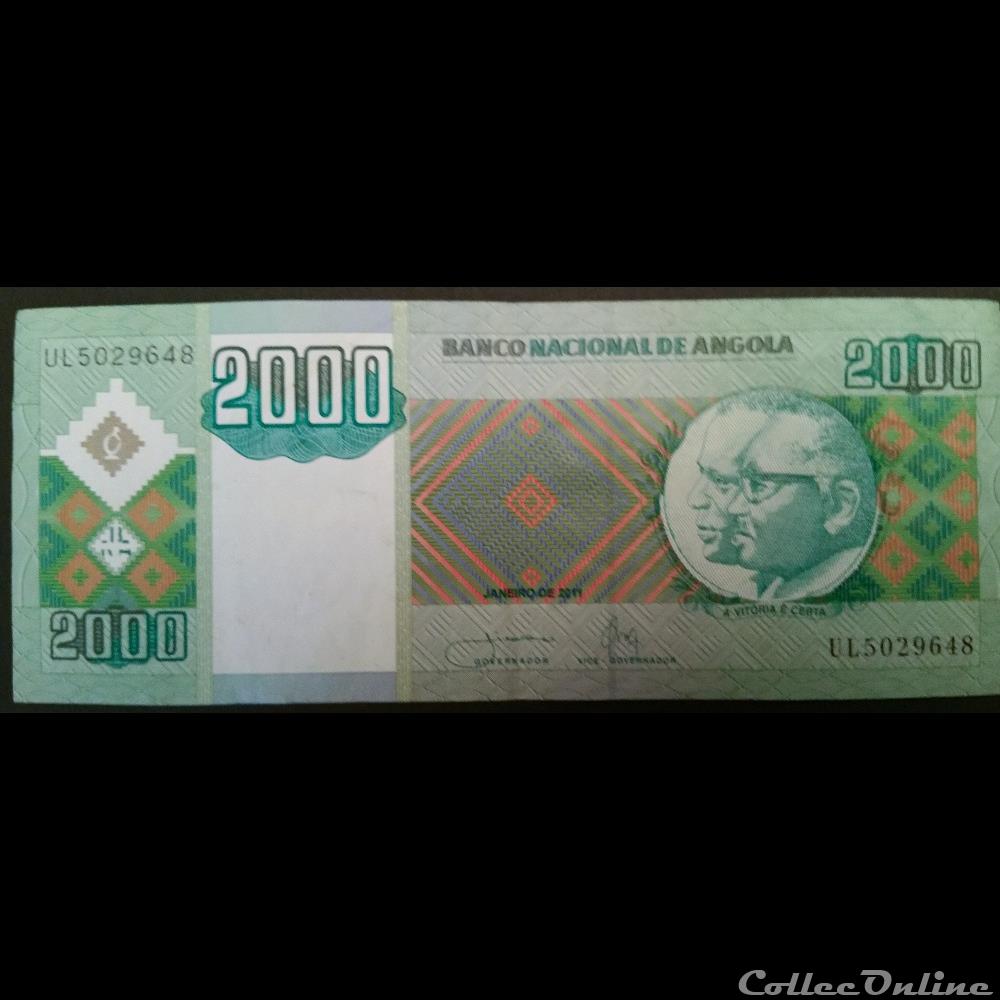 billet afrique angola 2000 kwanzas 2011