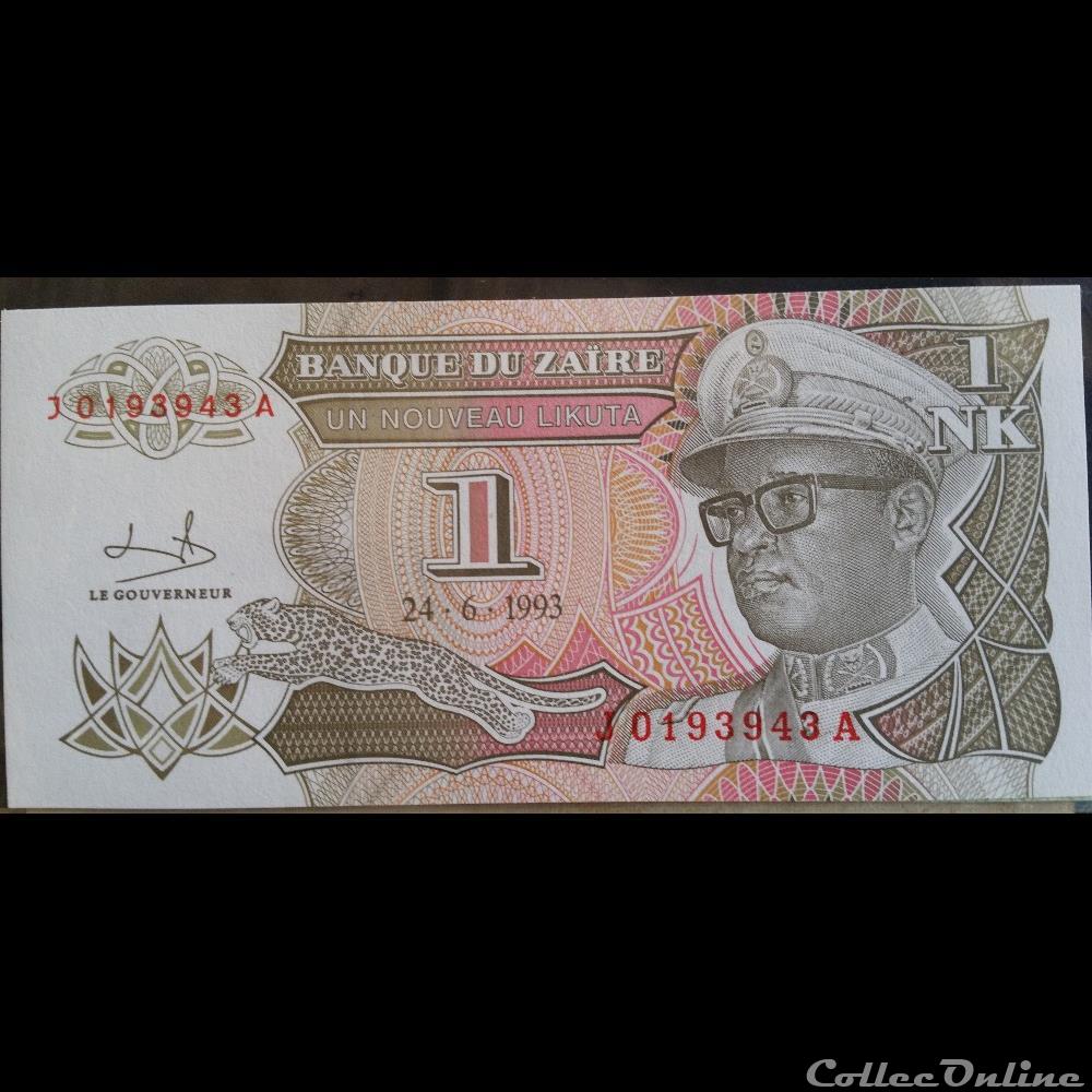 1 Nouveau Likuta billets afrique zaire 1 nouveau likuta