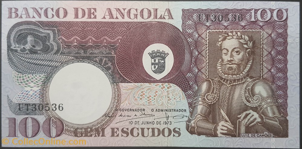 100 Escudos Angola billets afrique 100 escudos angola