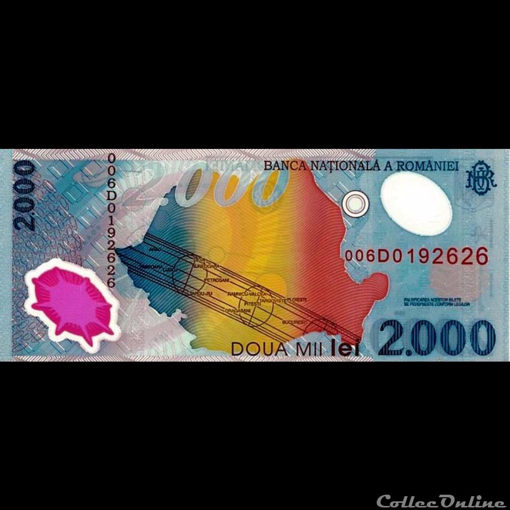 2 000 Lei 1999 billet europe roumanie 2 000 lei 1999