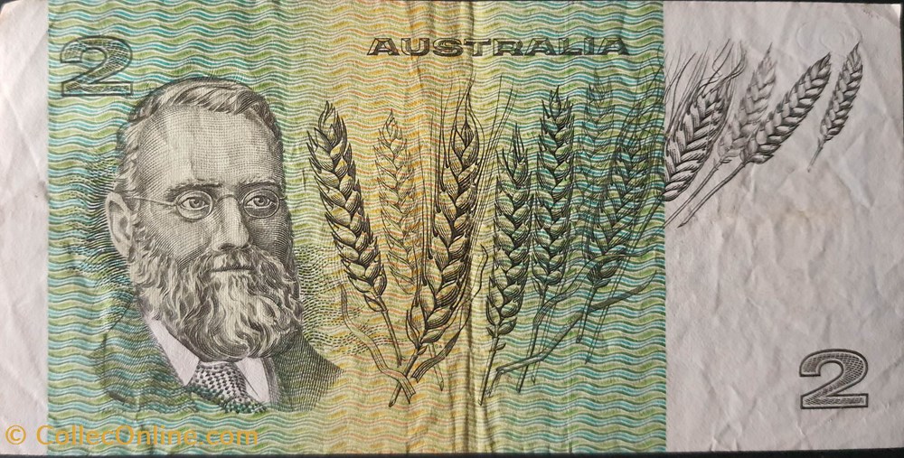 2 Dollars 1985 billets oceanie australie 2 dollars 1985