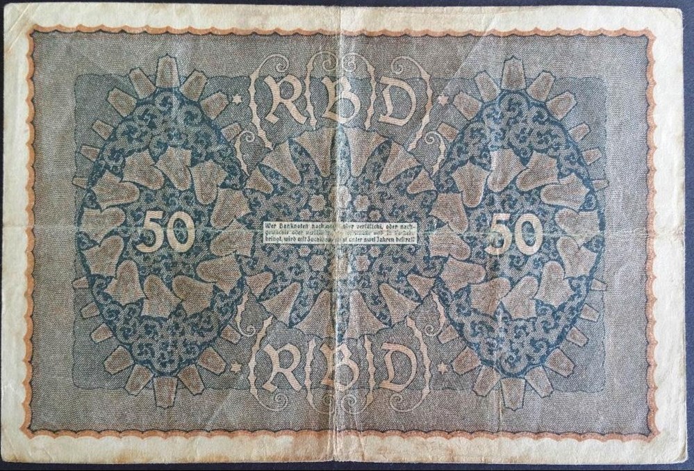 50 Mark 1919 billets europe allemagne 50 mark 1919
