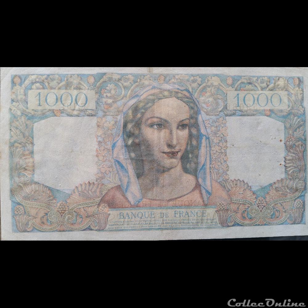 Mille Francs 12-1-1946 billet france comore mille francs 12 1 1946