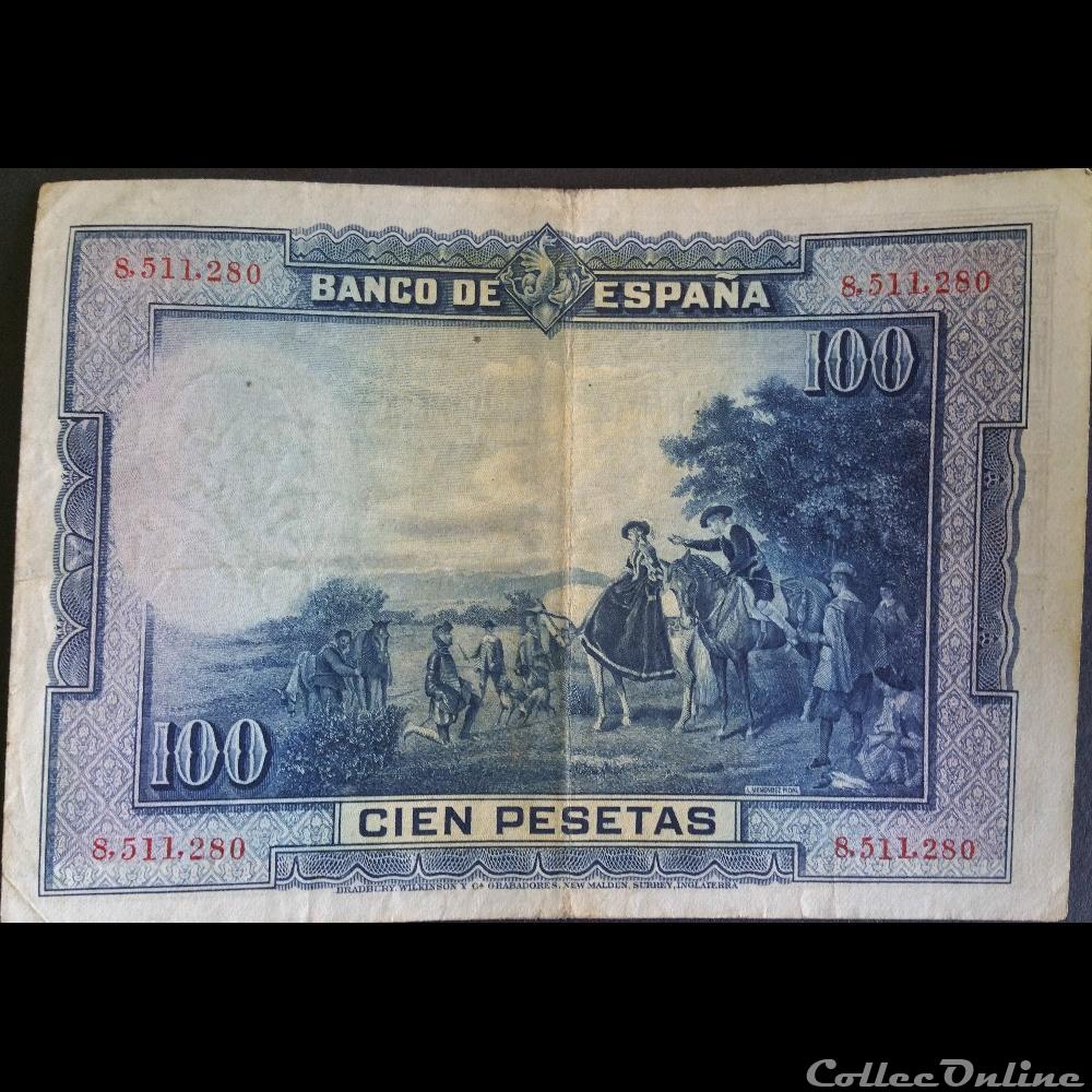 100 Pesetas 15-08-1928 billet asie japon 100 pesetas 15 08 1928