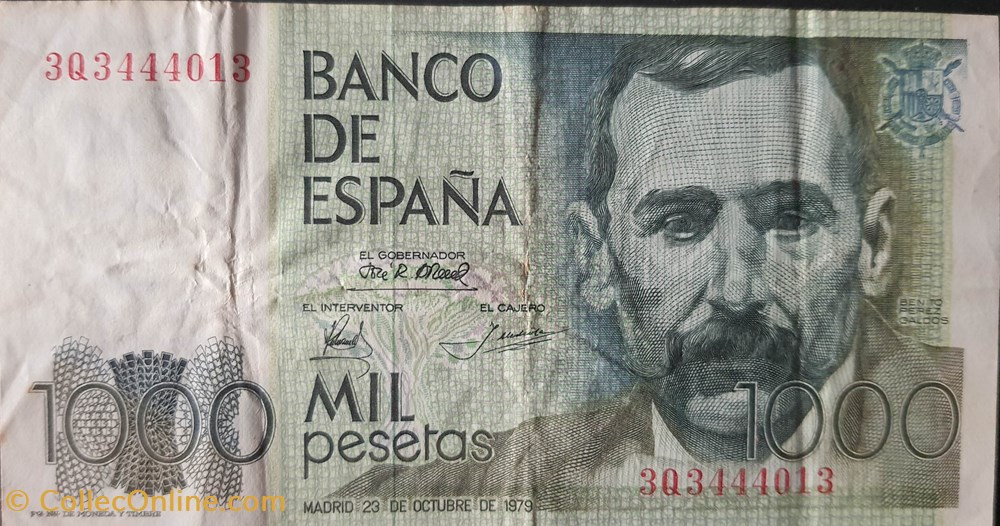 1000 Pesetas 23-10-1979 billets europe espagne 1000 pesetas 23 10 1979
