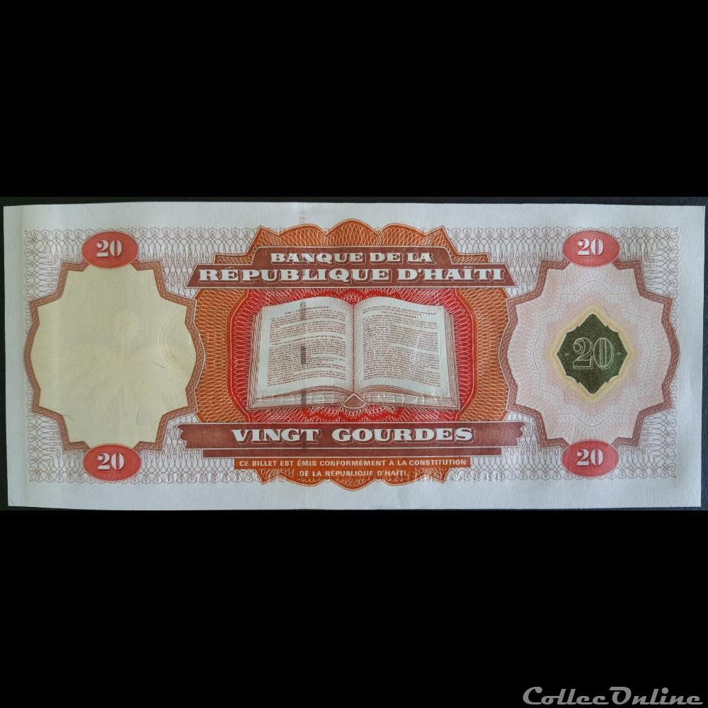 billet amerique du nord haiti 20 gourdes 2001