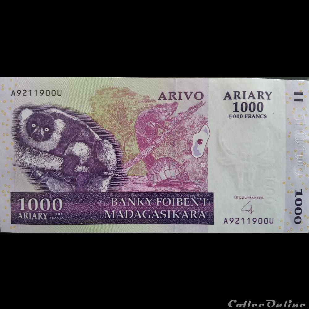 billets afrique madagascar 1000 ariary 2004