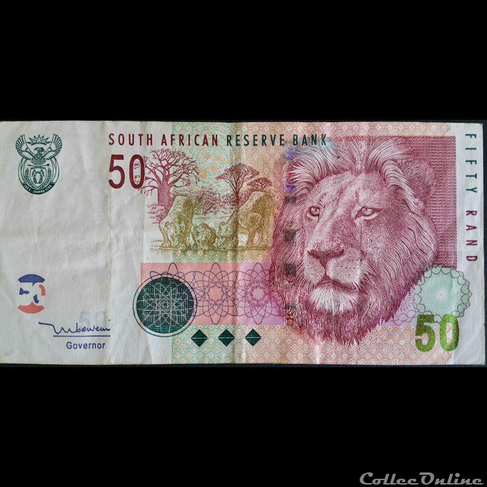 50 Rands ÉMISSIONS DE 2005 billet afrique du sud 50 rands emissions de 2005