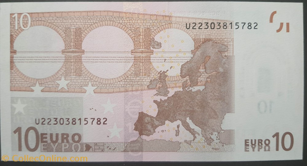 10 Euros 2002 billets europe france 10 euros 2002