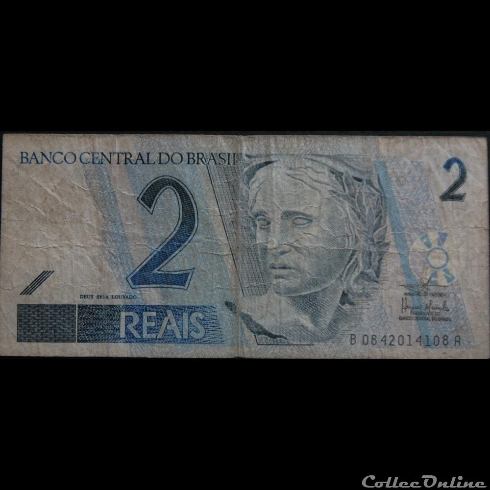 2 Réal 1994 billet amerique du sud bresil 2 real 1994