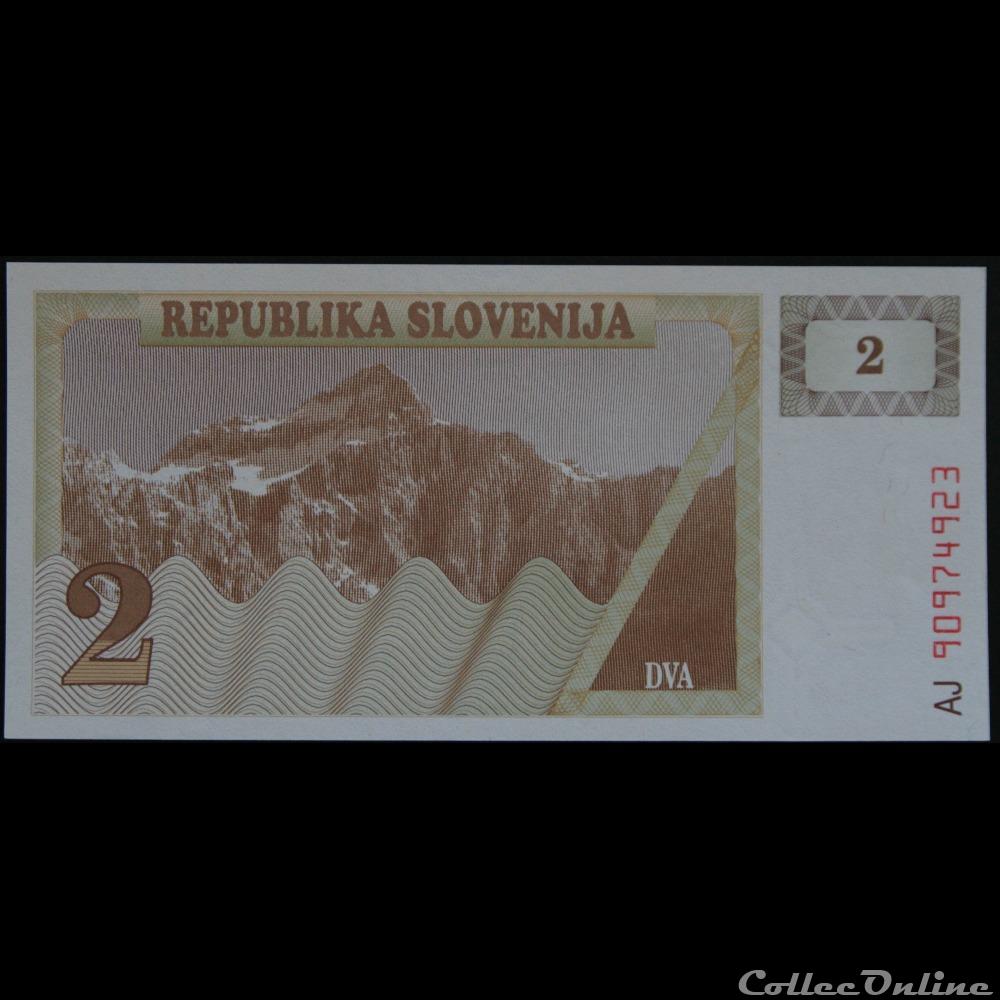 2 Tolarja 1990 billets europe slovenie 2 tolarja 1990