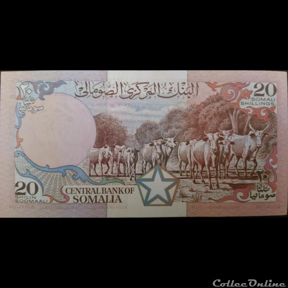 20 Shillings 1989 billets afrique somalie 20 shillings 1989