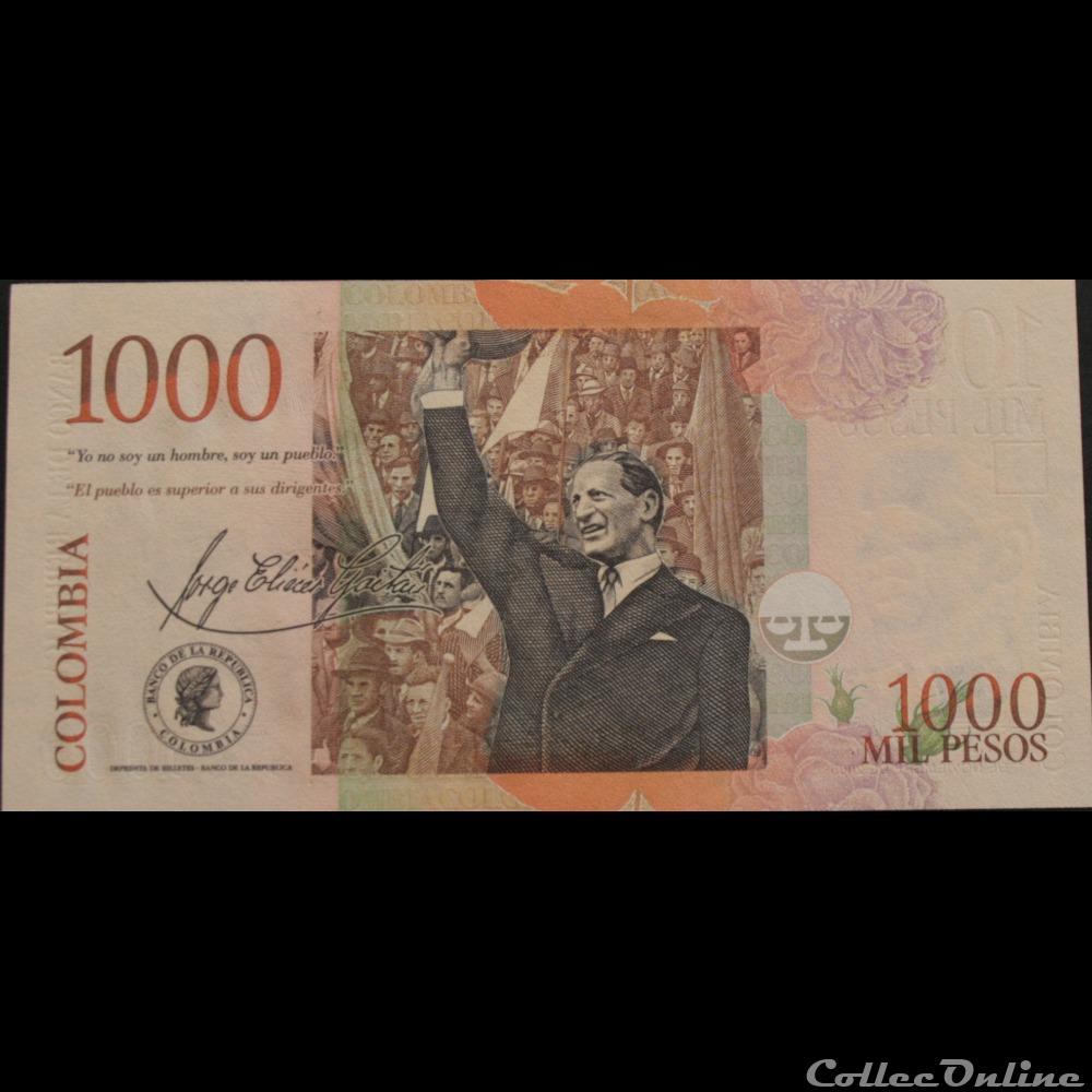 1000 Pesos billet amerique du sud colombie 1000 pesos