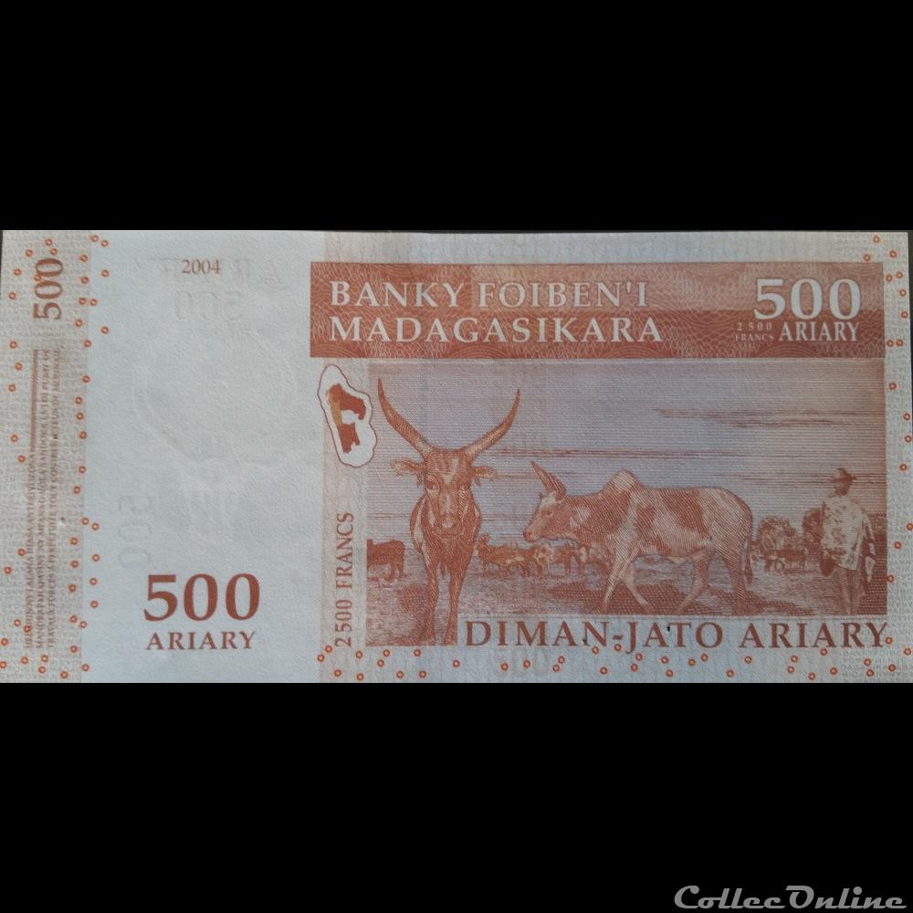 500 Ariary billets afrique madagascar 500 ariary