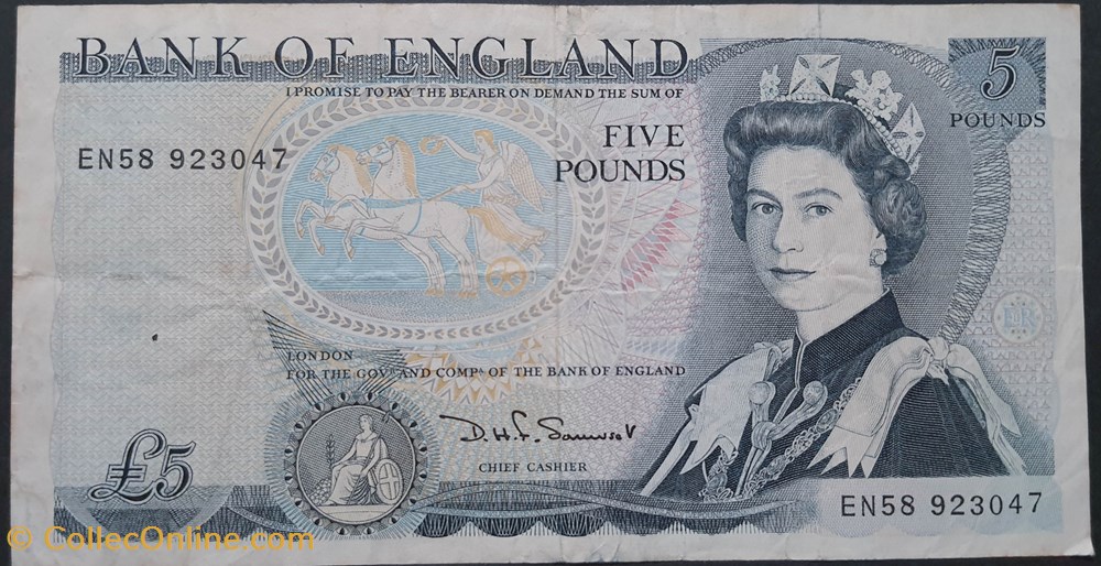 5 pounds type 1971-1972 billets europe royaume uni 5 pounds type 1971 1972