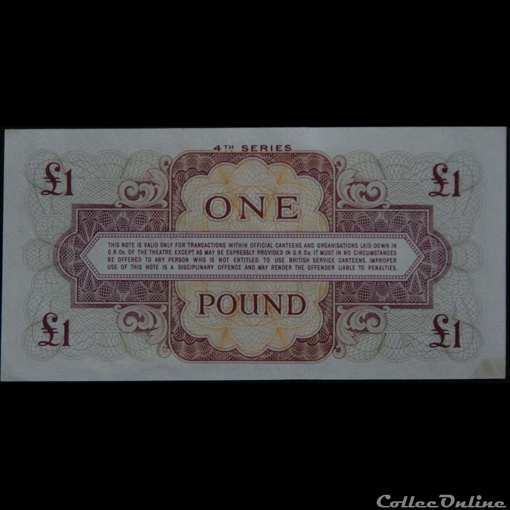 billet royaume uni autriche 1 pond british armed forces 4eme series