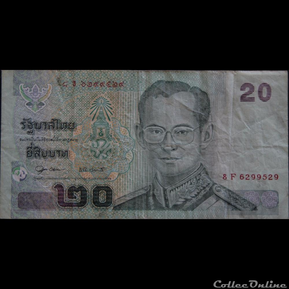 20 Baths billet asie thailande 20 baths