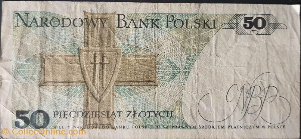 50 Zlotych 01-06-1982 billets europe pologne 50 zlotych 01 06 1982