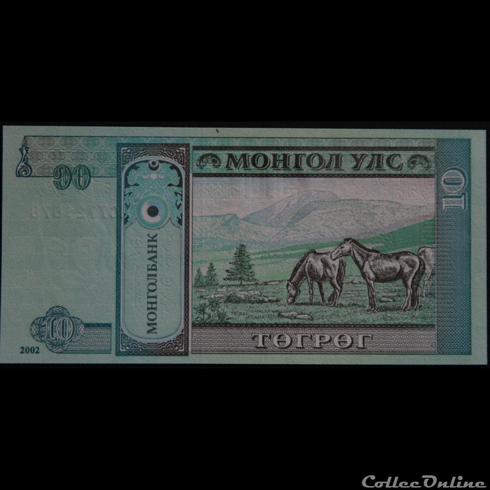billets asie 10 togrog mongolie