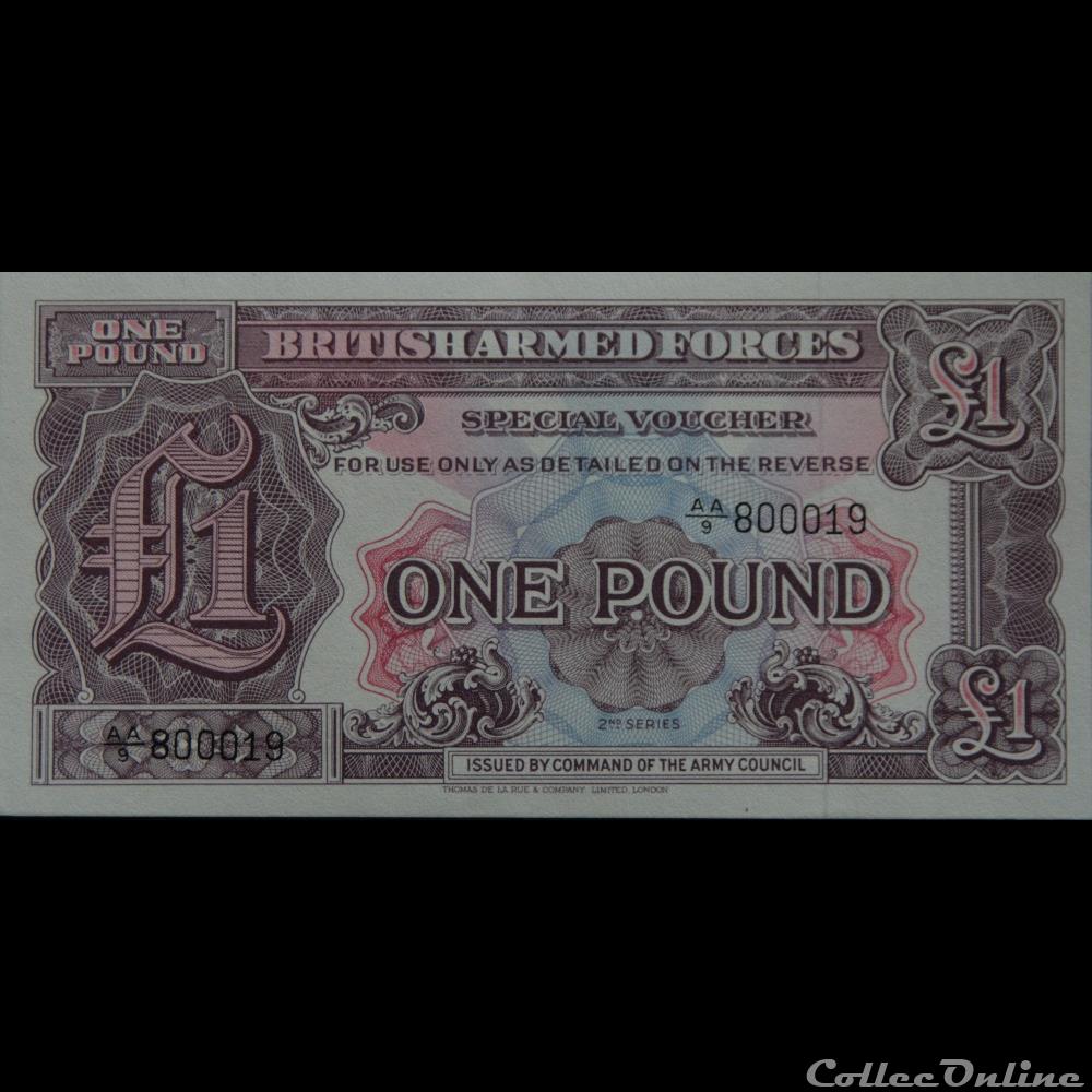 1 Pond British Armed Forces 2émé series billet royaume uni lao 1 pond british armed forces 2eme series