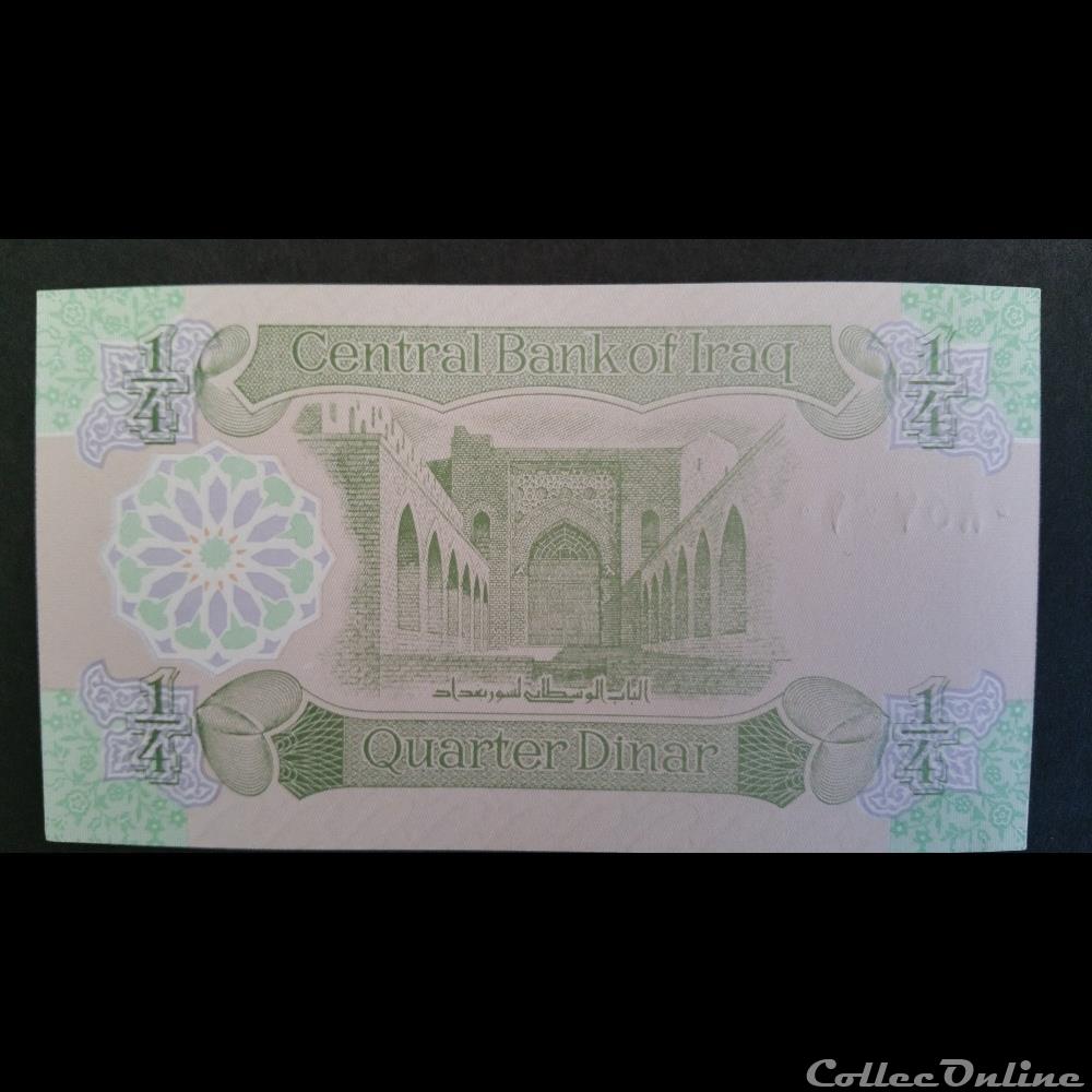 billet asie 1 4 de dinar irakien 1979