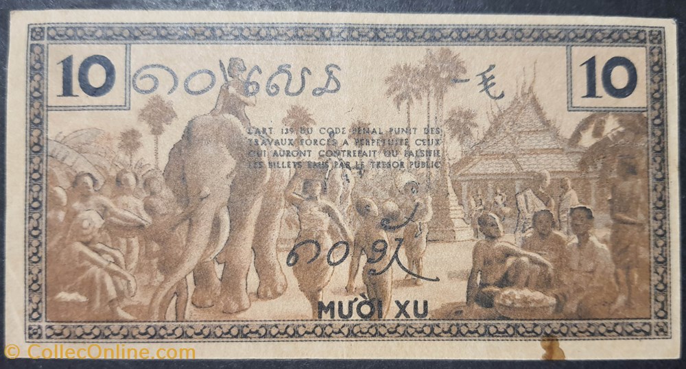 10 cents 1939 billets asie 10 cents 1939