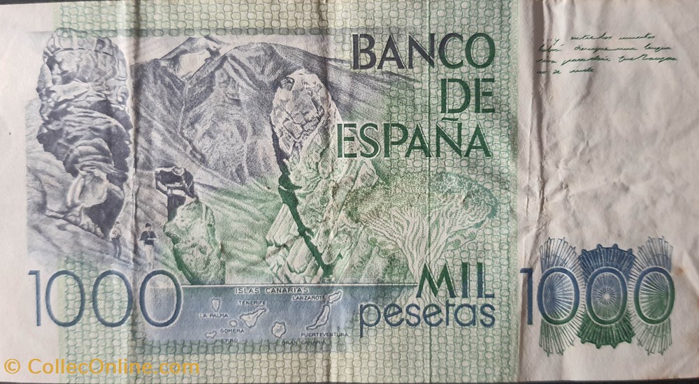 1000 Pesetas 23-10-1979 billets europe espagne 1000 pesetas 23 10 1979