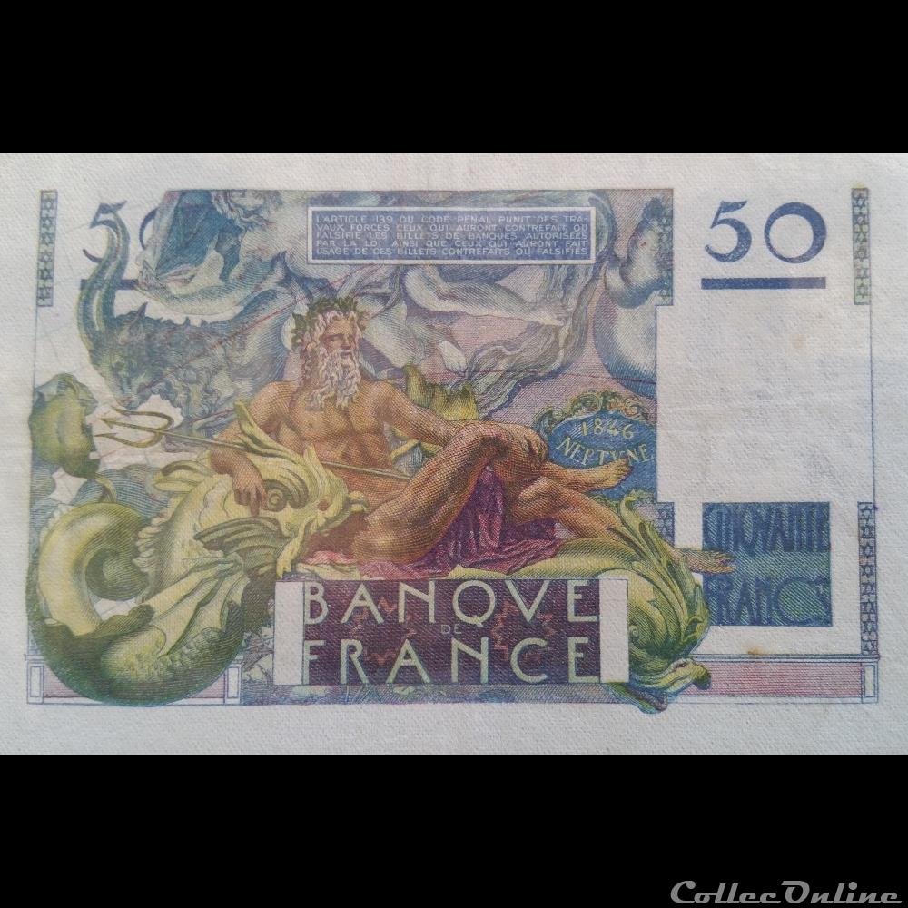 billet france japon cinquante francs 8 4 1948