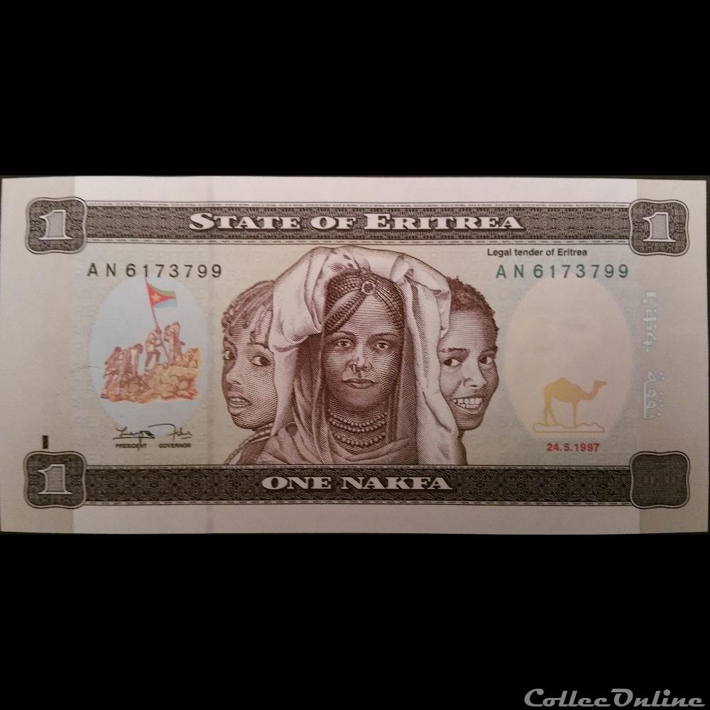One Nakfa 24-5-1997 billets afrique erythree one nakfa 24 5 1997