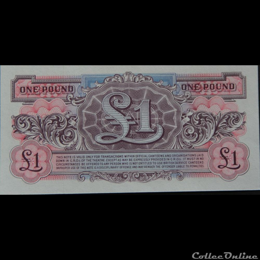 1 Pond British Armed Forces 2émé series billet royaume uni lao 1 pond british armed forces 2eme series