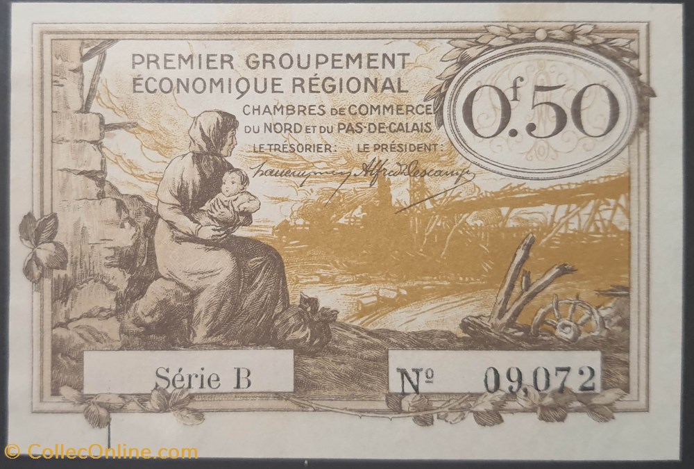 billets europe france chambre de commerce du nord et du pas de calais 50 centimes