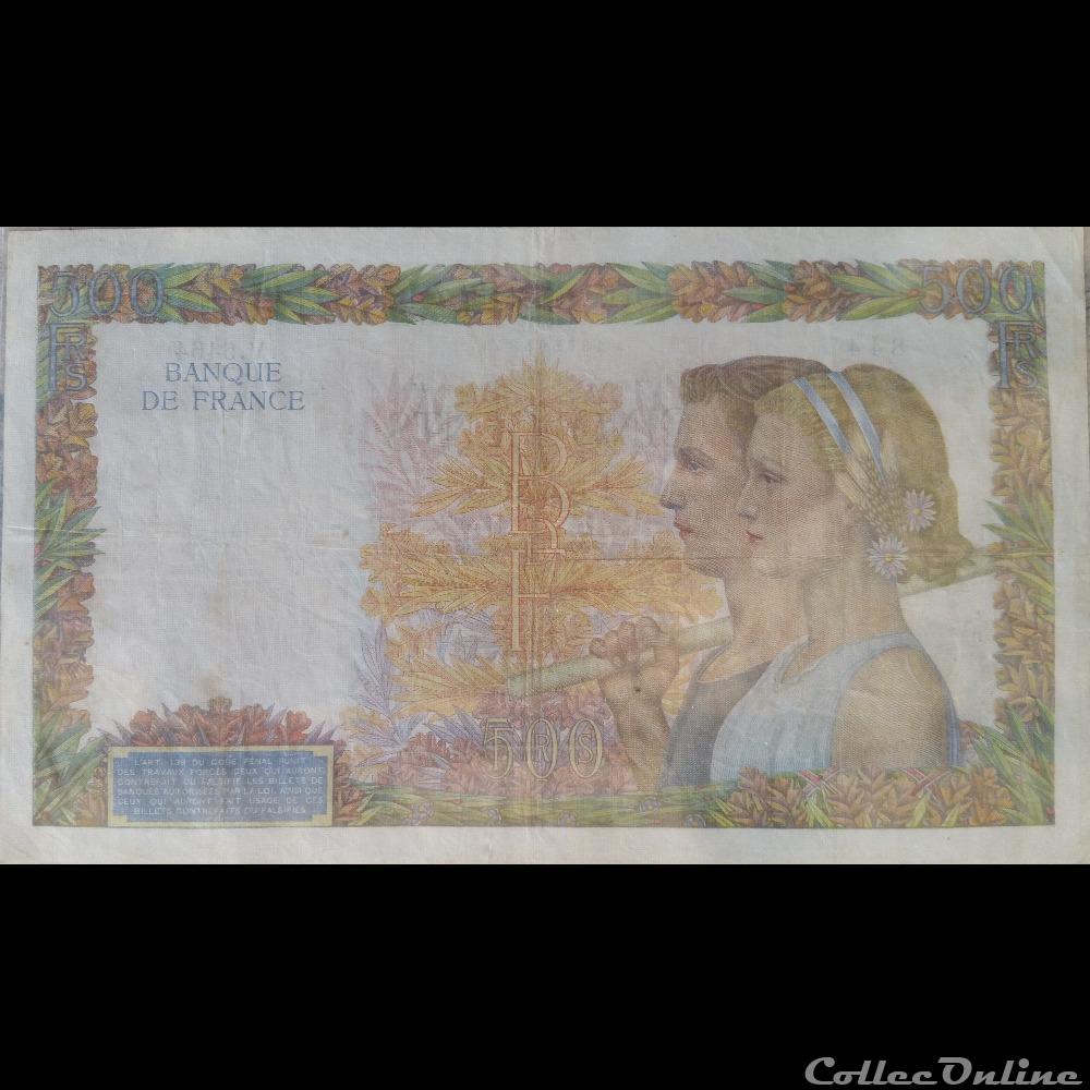 billet france kirghizistan cinq cents francs 9 4 1942