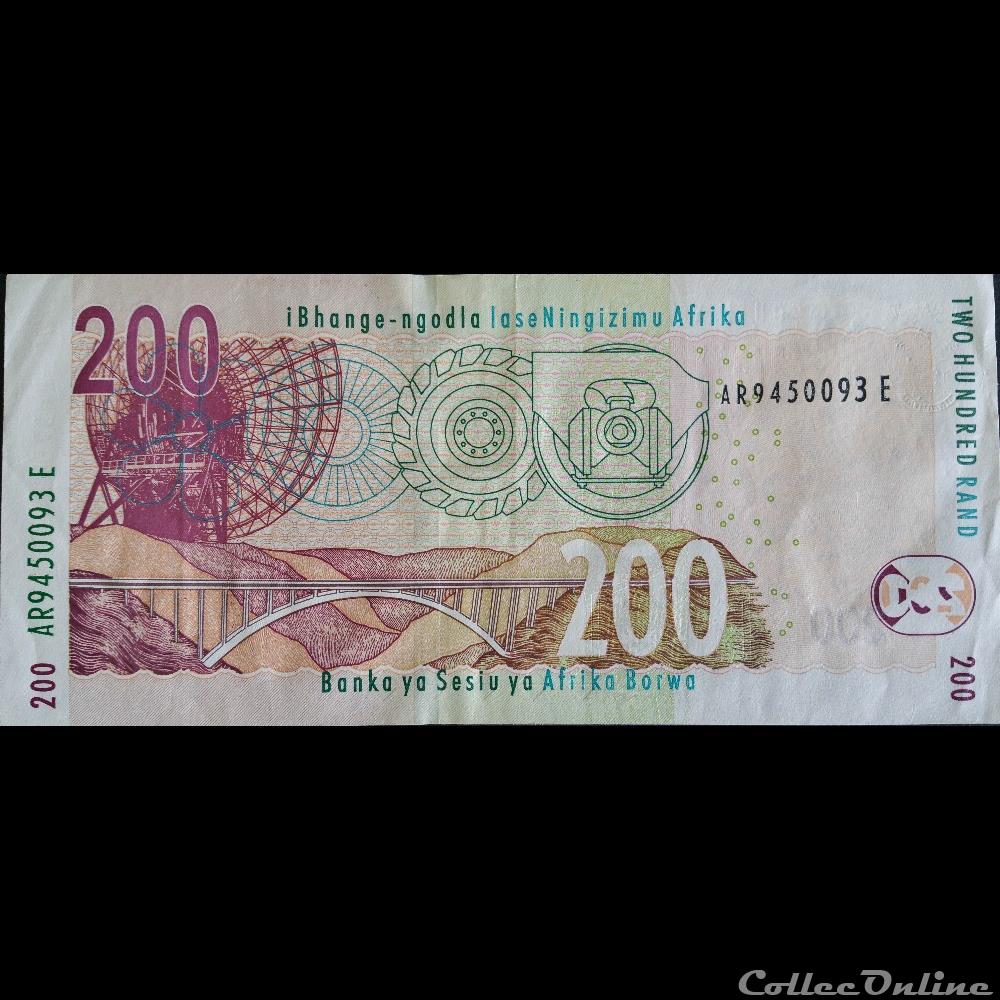 200 Rands ÉMISSIONS DE 2005 billet afrique du sud 200 rands emissions de 2005