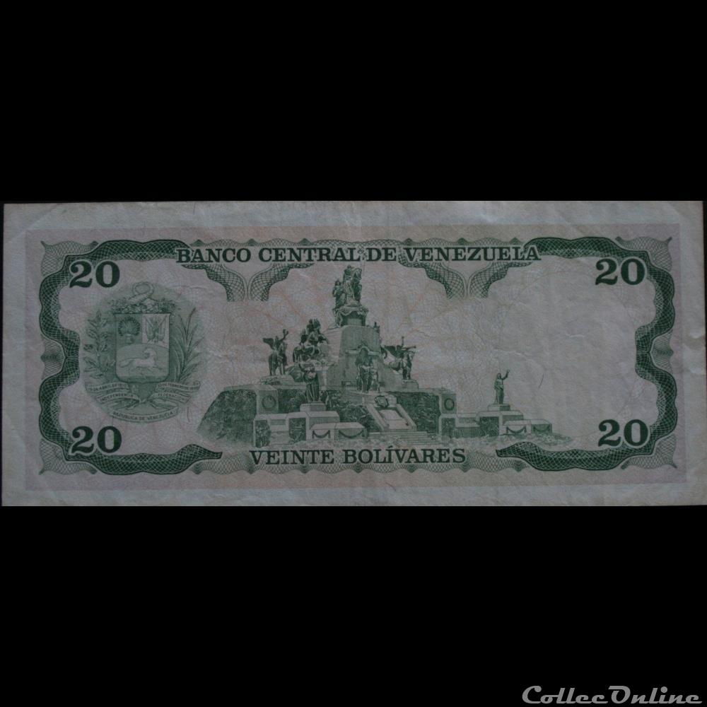billets amerique du sud venezuela 20 bolivars 1998