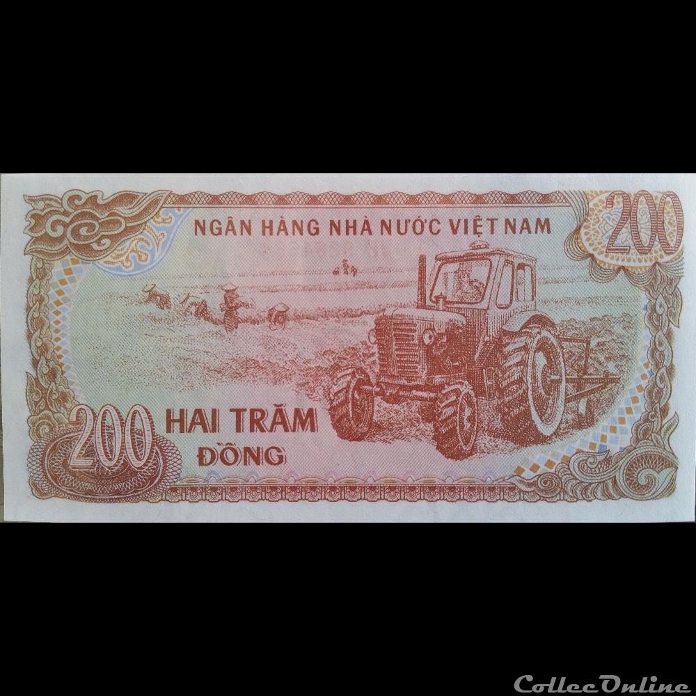 200 Dong 1987 billets asie vietnam 200 dong 1987
