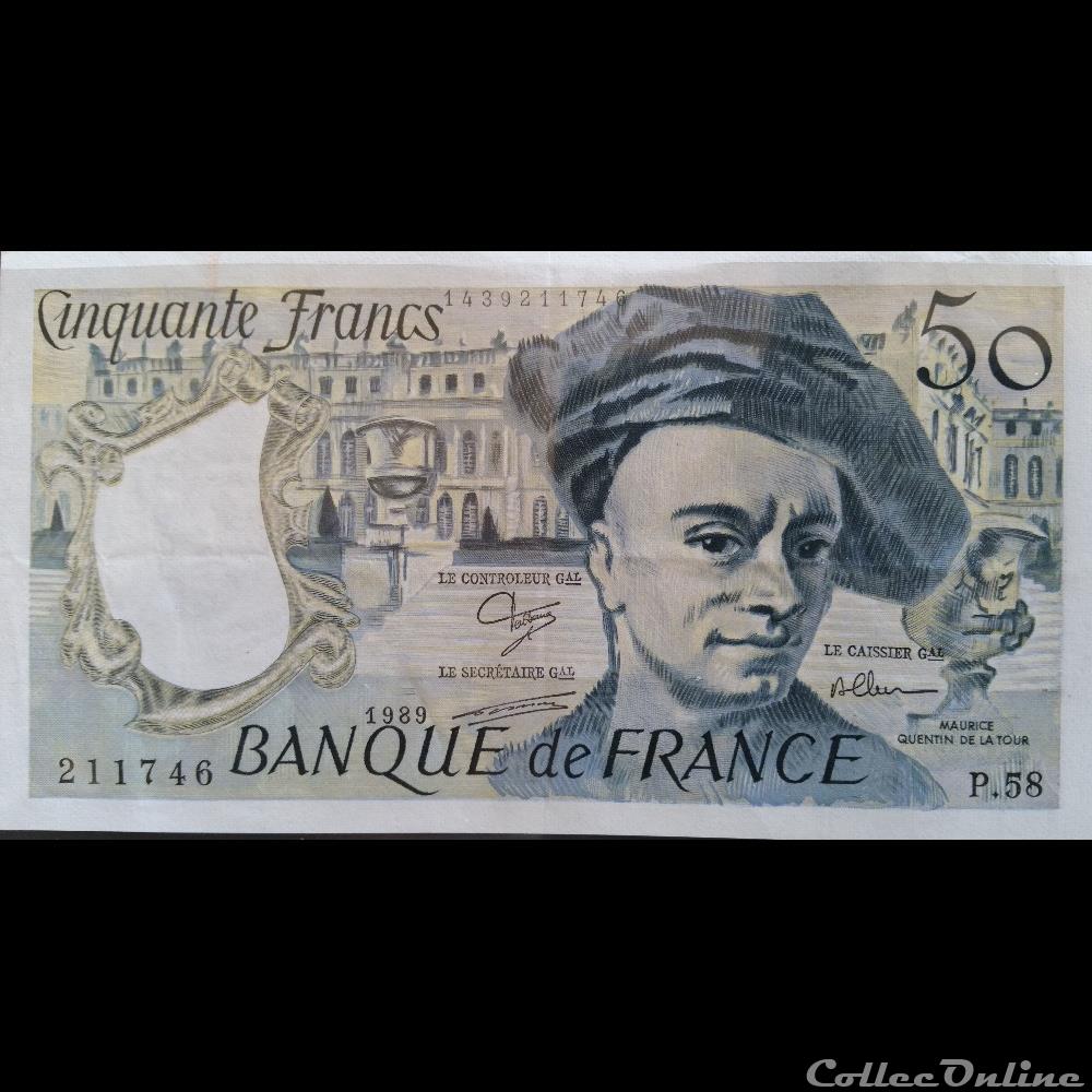 billet france autriche cinquante francs 1989 p 58