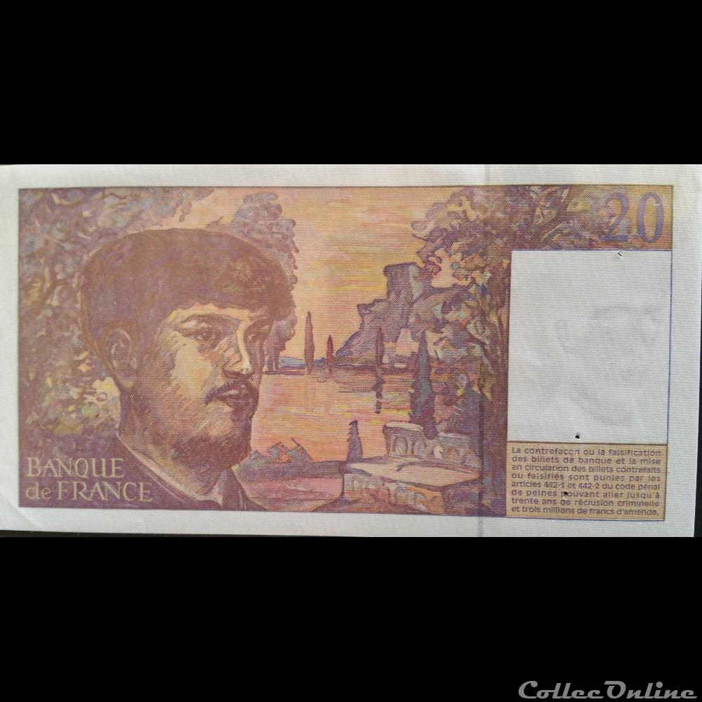 Vingt Francs 1997 - X. 057 billets europe france vingt francs 1997 x 057