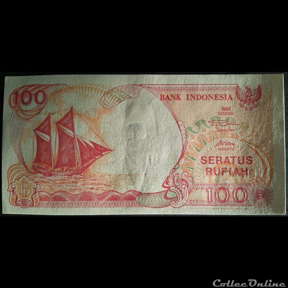 100 RUPIAH DE 1992 billet asie indonesie 100 rupiah de 1992