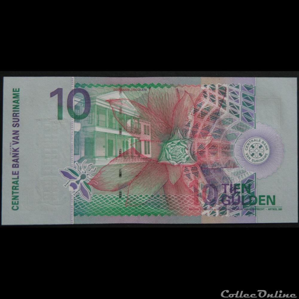 10 Gulden Suriname 2000 billets amerique du sud 10 gulden suriname 2000
