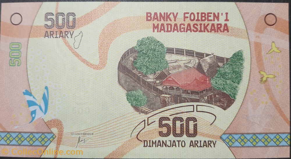 500 Ariary 2017 billets afrique madagascar 500 ariary 2017