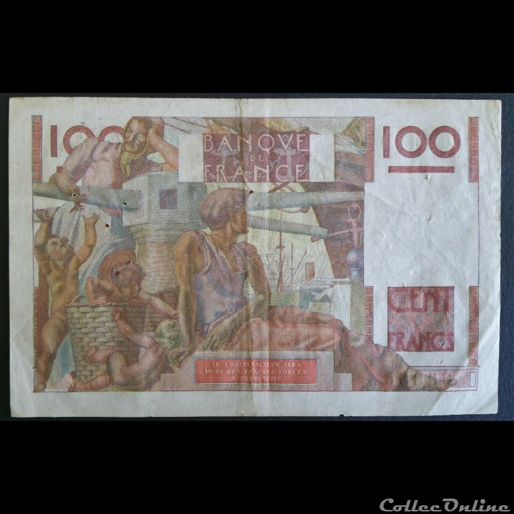 billets europe france cent francs 02 01 1953