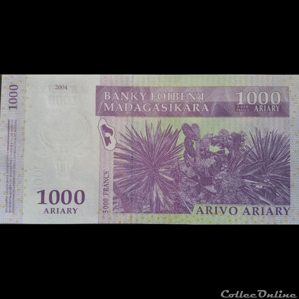 billets afrique madagascar 1000 ariary 2004