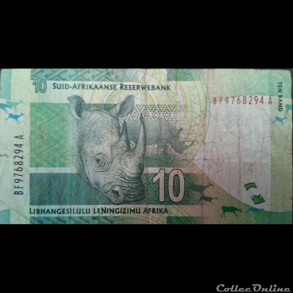 billet afrique du sud 10 rand emission de 2012