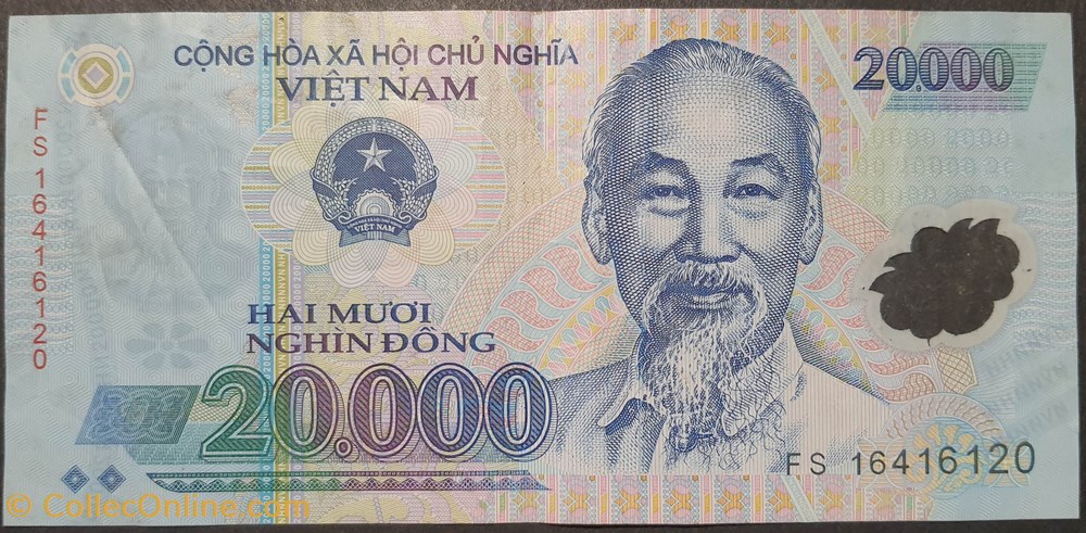 billets asie vietnam 20 000 dong polymere 2006