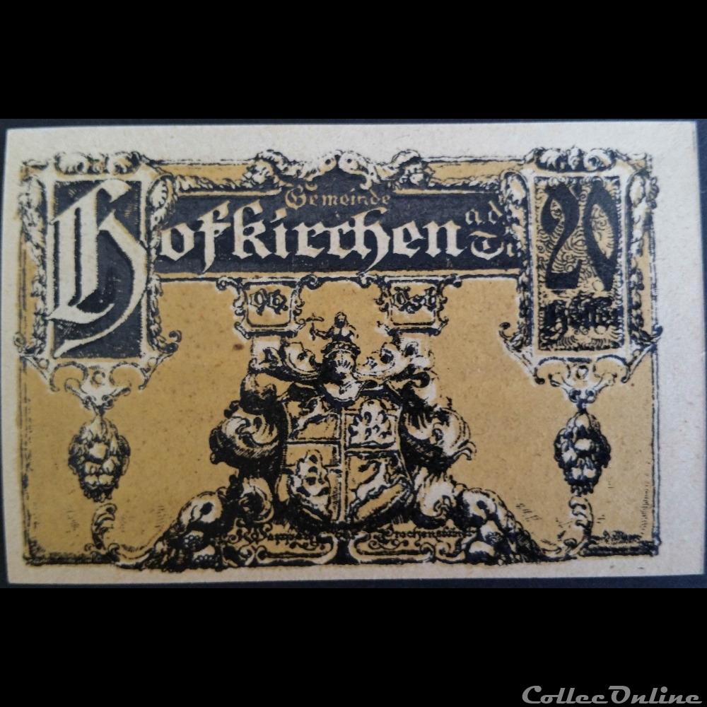 20 Heller 1921 billet europe autriche 20 heller 1921