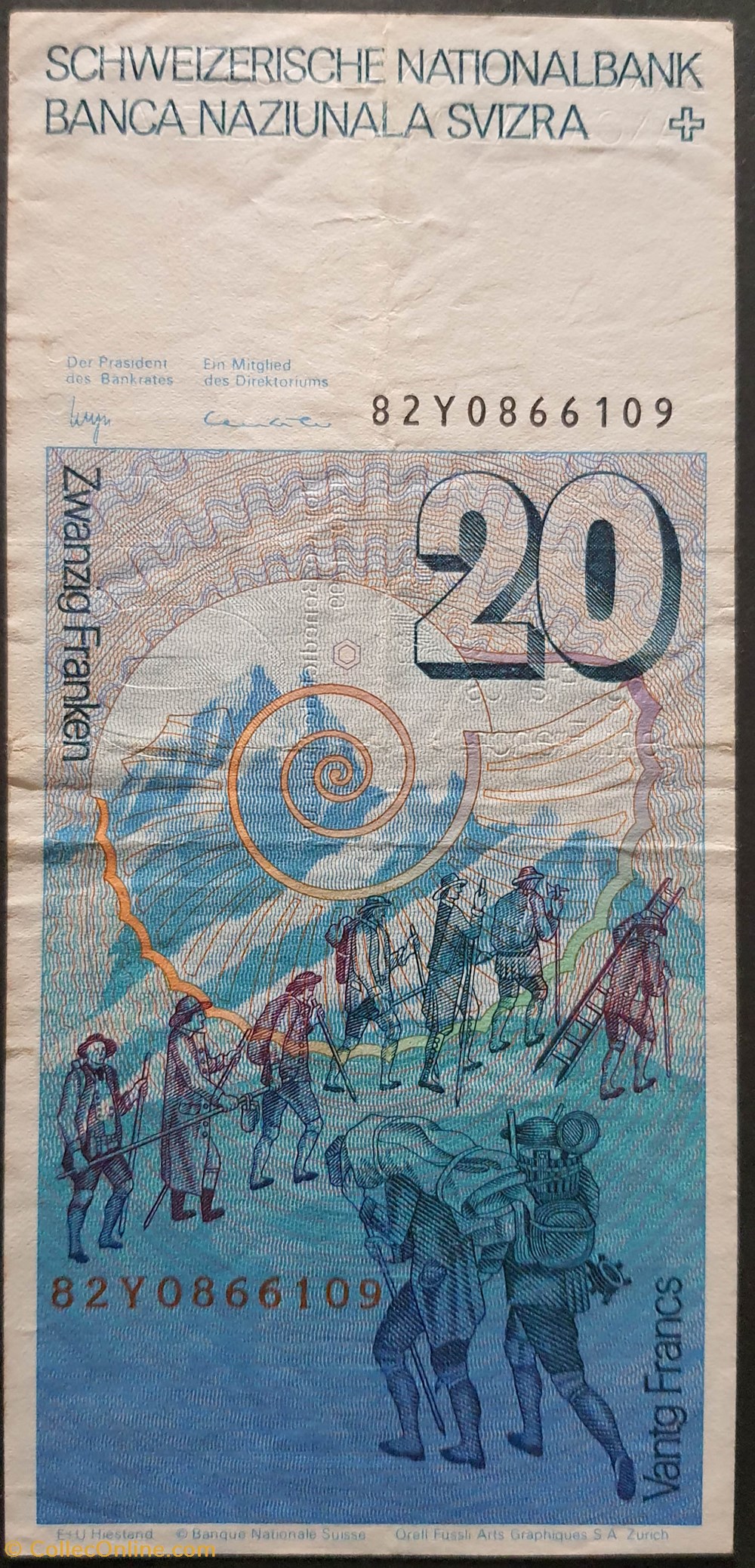 20 Francs Suisse Horace-Bénédict de Saussure) billets europe 20 francs suisse horace benedict de saussure