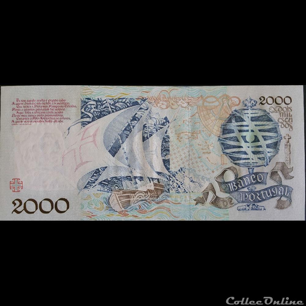 2000 Escudos 1992 billets euros portugal 2000 escudos 1992